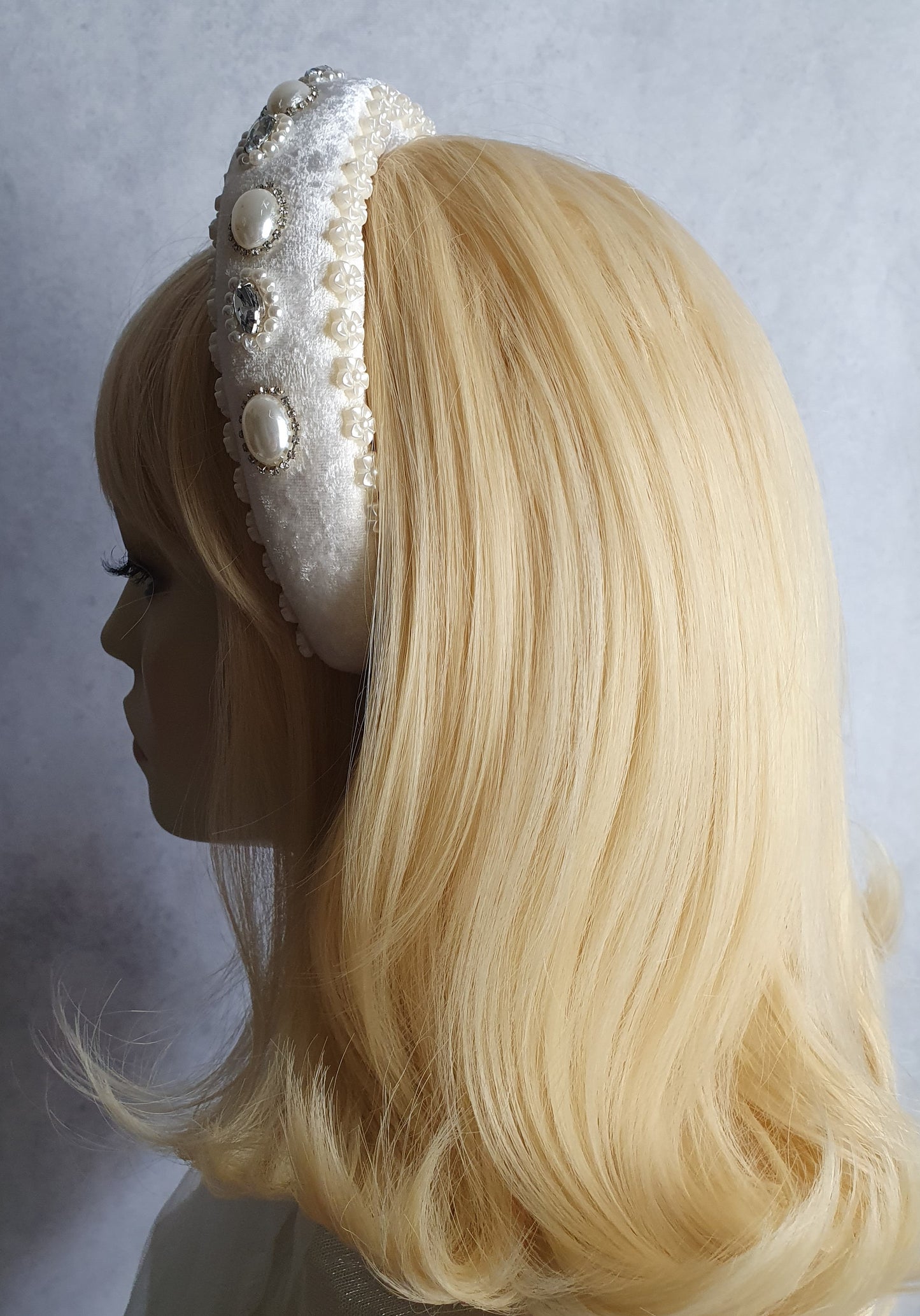 Handgemaakte hoofdband met parels en fluweel, elegante accessoire voor bruidsmeisje, hoofdband voor speciale gelegenheden