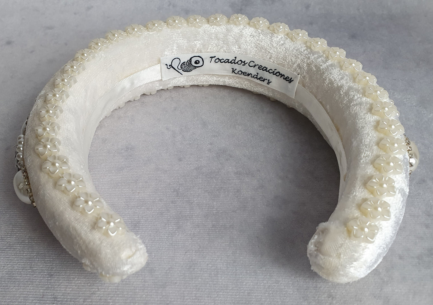 Handgemaakte hoofdband met parels en fluweel, elegante accessoire voor bruidsmeisje, hoofdband voor speciale gelegenheden