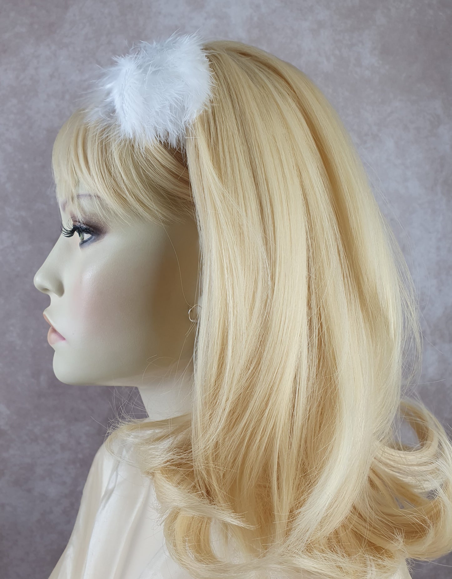 Bruids tiara met zwanenveren en parels bruiloft tiara- Handgemaakte tiara bruids huwelijk, hoofdtooi evenement tiara, haaraccessoires