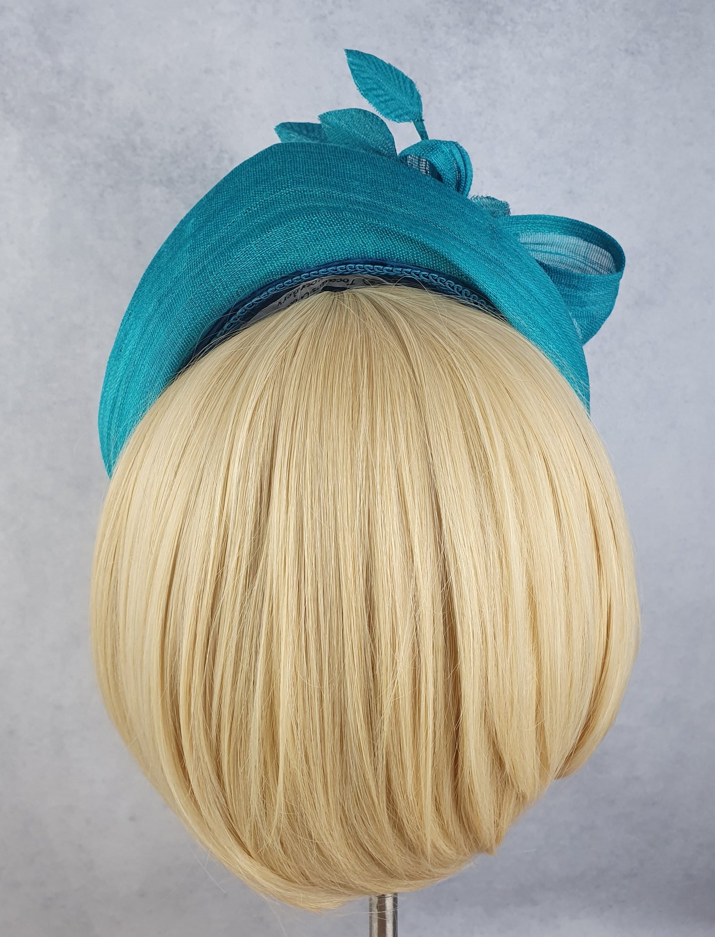 Groene handgemaakte hoofdband met abaca zijde, elegante hoofdband voor bruiloft-gasten, fascinator voor dames, speciale gelegenheden