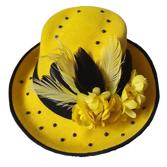 Vilten hoed voor dames Asymmetrische cup handgemaakt,  fedora hoed, gastenhoed, dames fedora hoed, uniek onwerp, speciaal  evenement