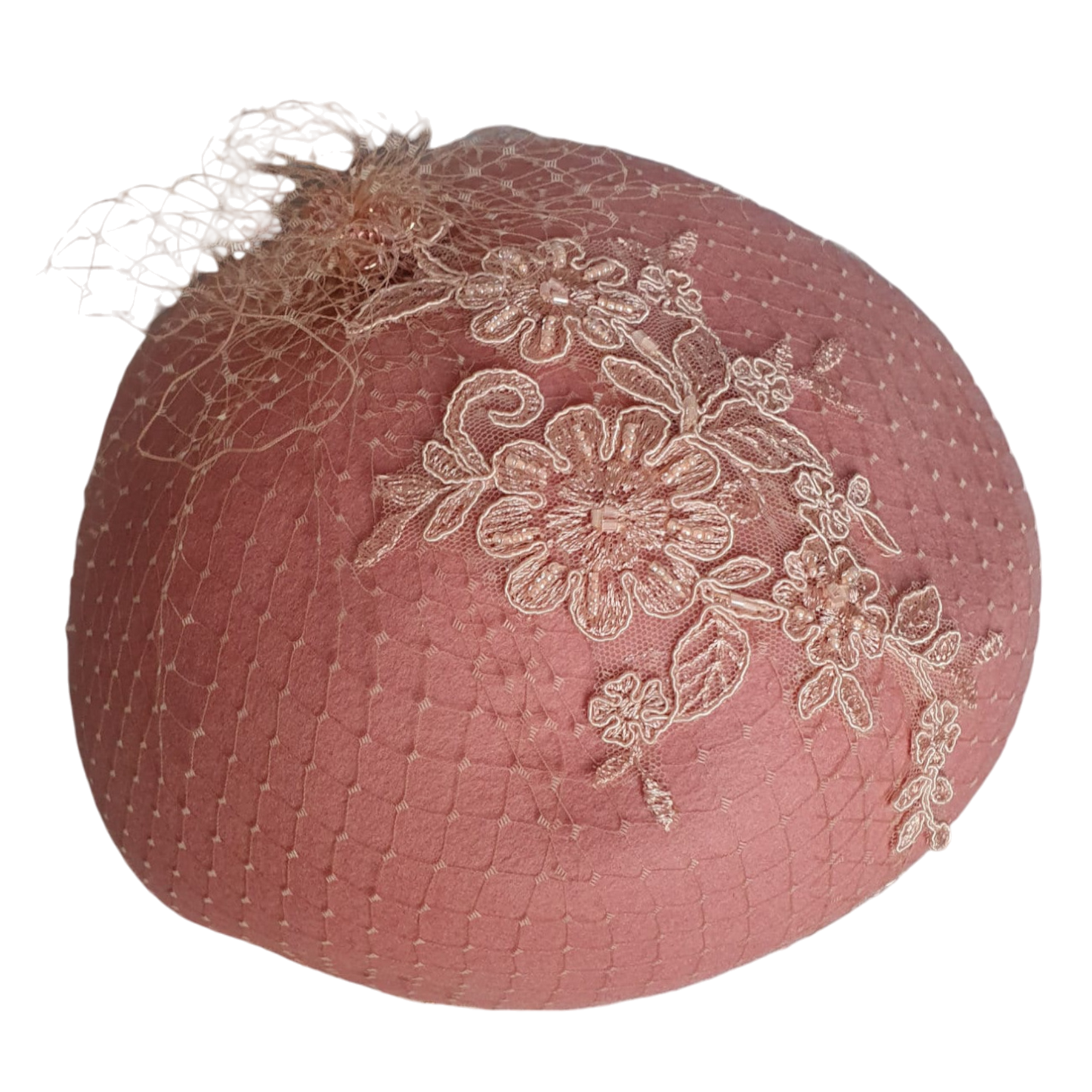 Handgemaakte damesbaret van vilt, gastenhoed, dameshoed, elegante hoofdtooi, bruiloftshoed, winterhoed, speciale evenementen