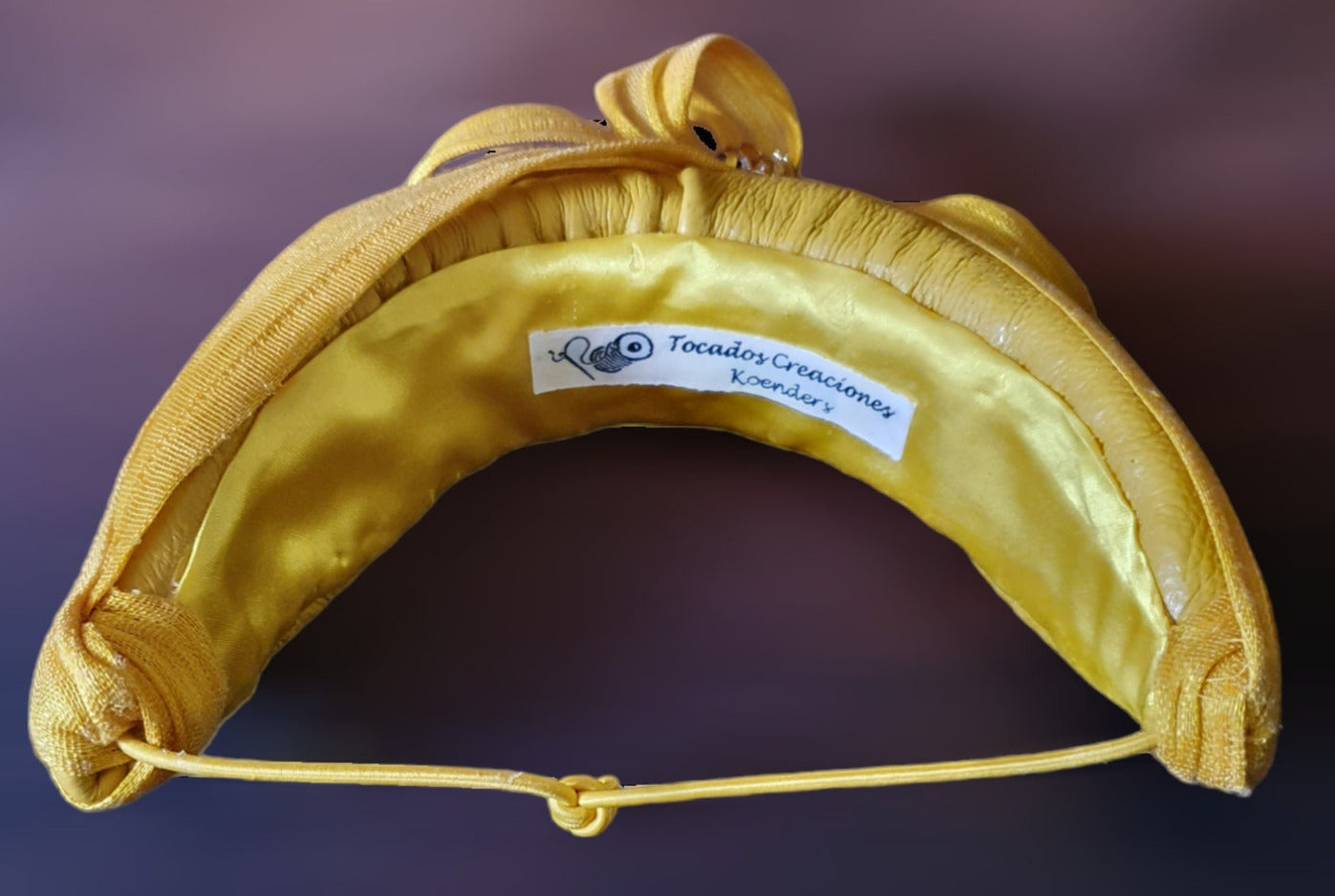 Handgemaakte geel hoofdband van natuurlijk leer met bijenapplicaties zijden abaca - mooie hoofdband, feestelijke unieke diadeem, bruiloft