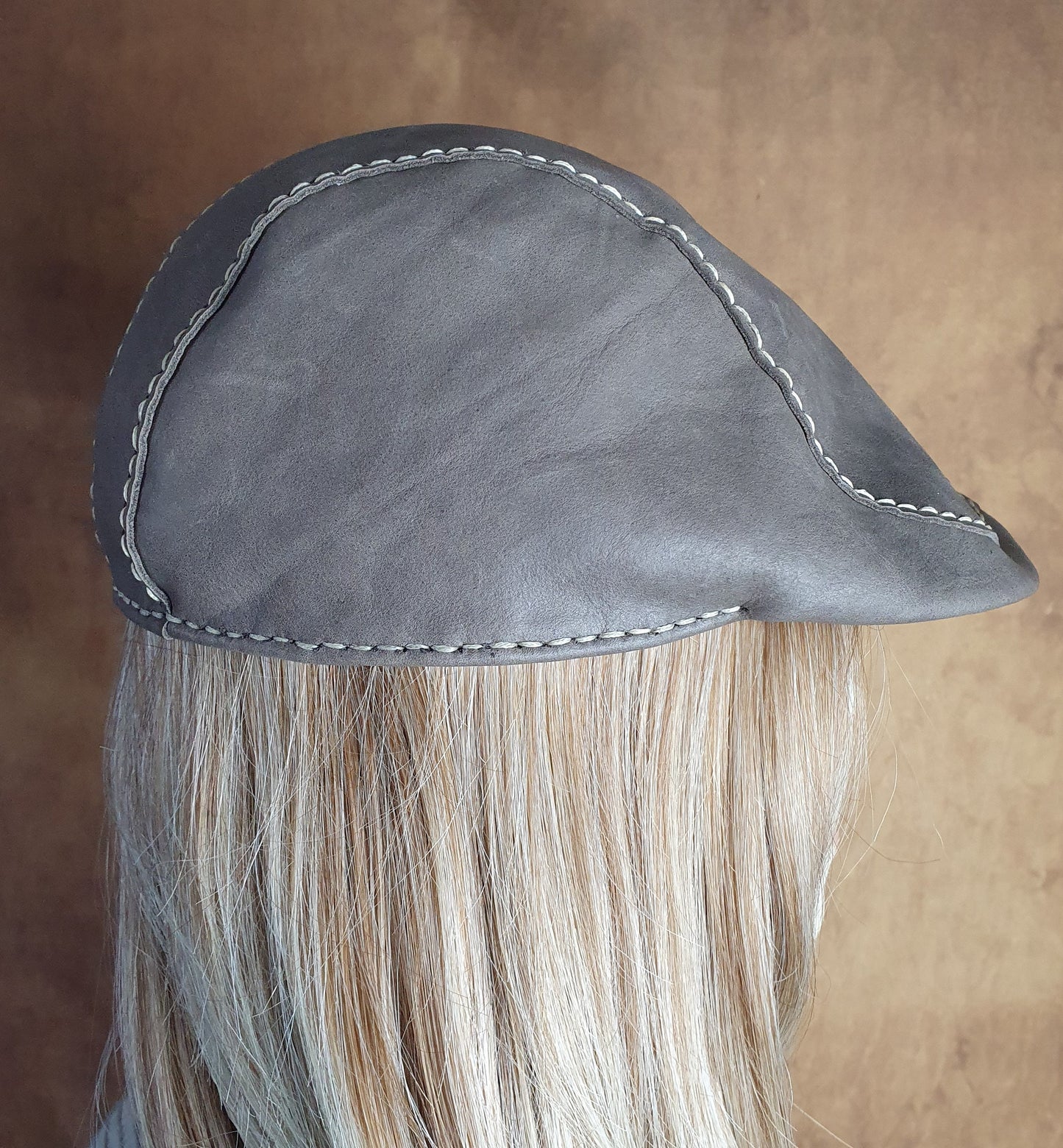 Handgemaakte Lierys Vintage Modderbruine Kafsleer Flat Cap, stijlvolle pet, natuurlijk leer - Unisex hoed