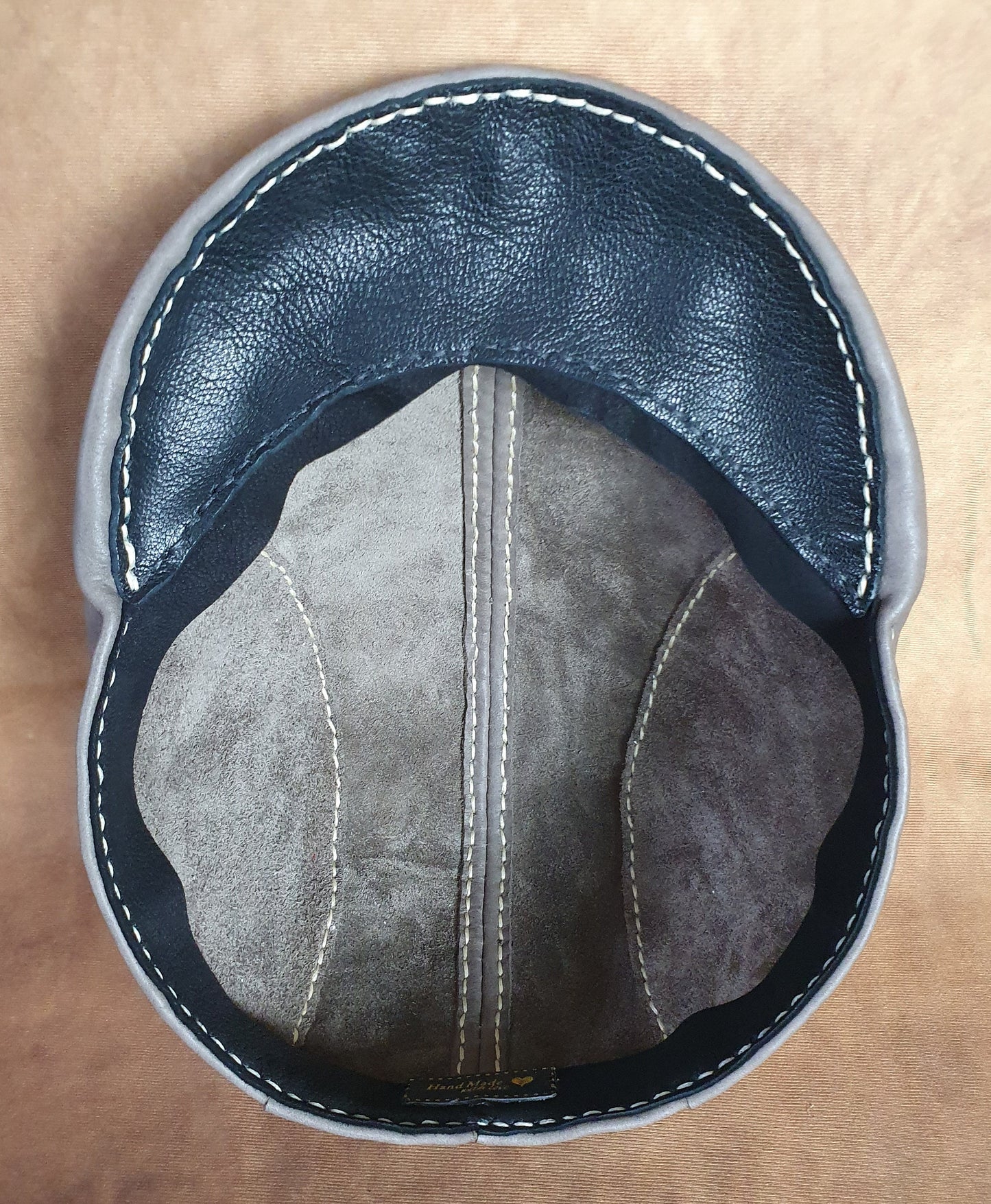 Handgemaakte Lierys Vintage Modderbruine Kafsleer Flat Cap, stijlvolle pet, natuurlijk leer - Unisex hoed
