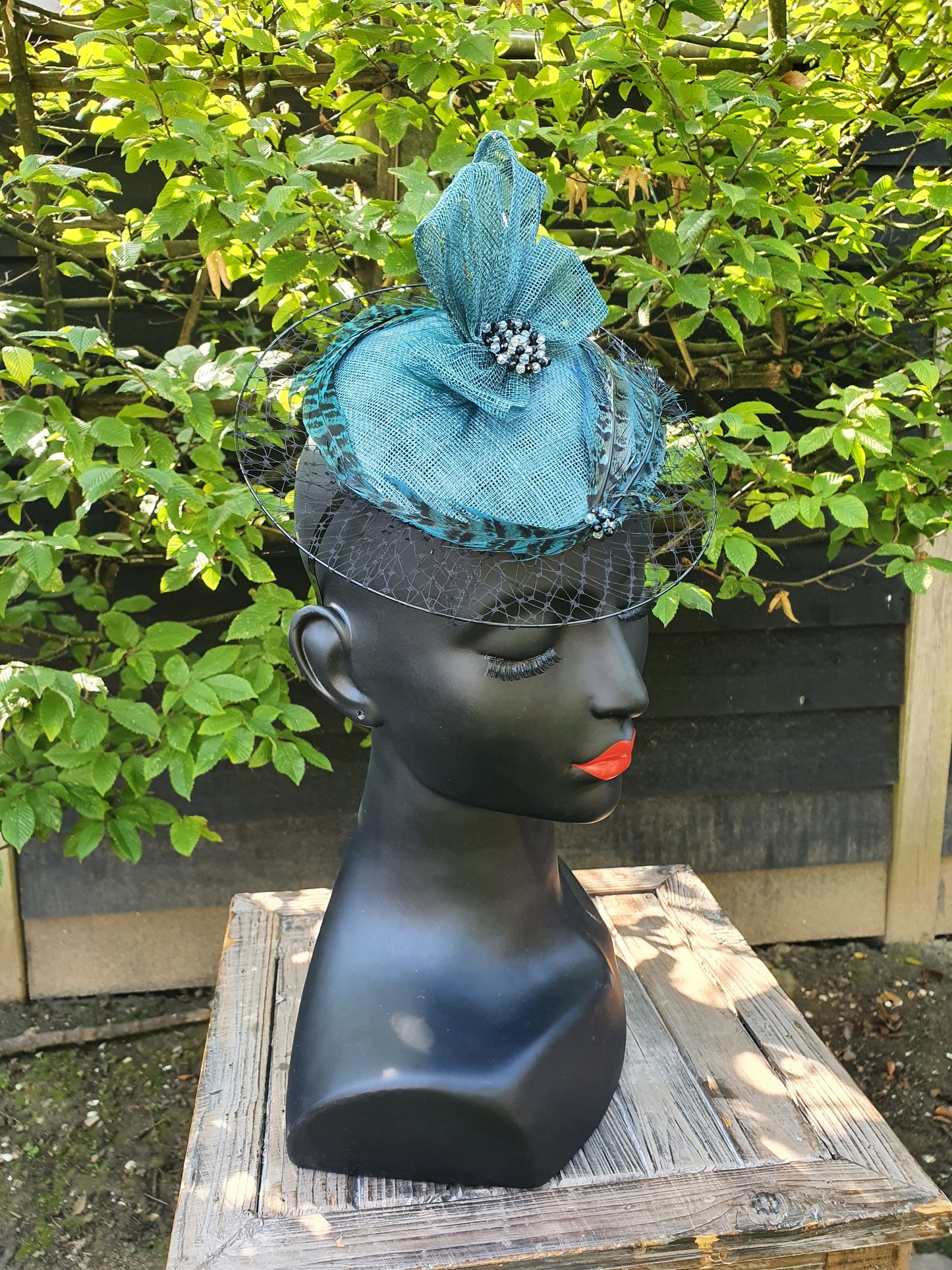 Handmade fascinator with pheasant feathers, guest headdress, ladies headdress, wedding headdress, special events