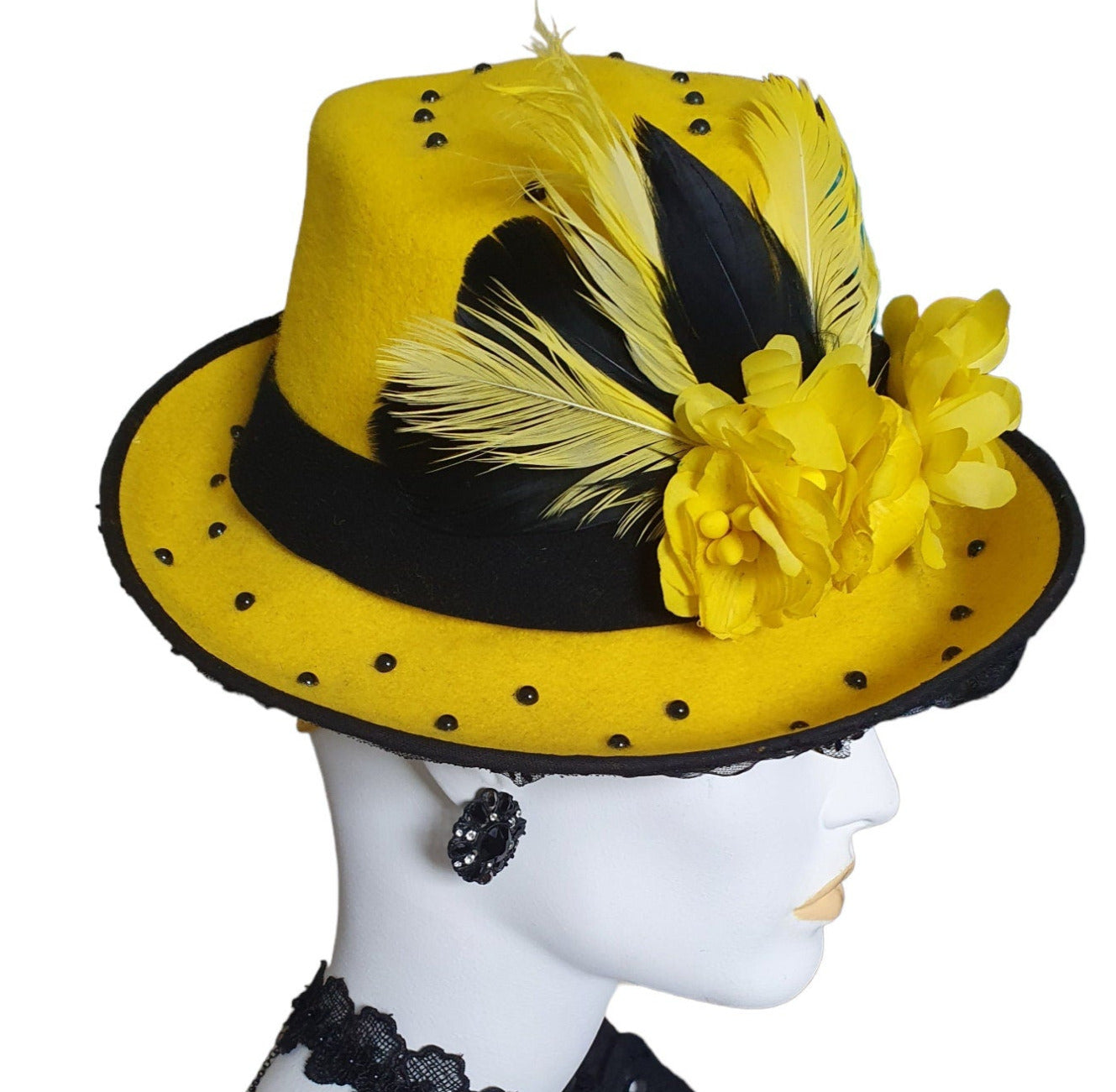 Felt hat for women Asymmetrical cup handmade, fedora hat, guest hat, ladies fedora hat, unique design, special event